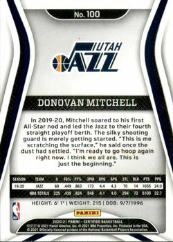 2020-21 Panini Certified #100 Donovan Mitchell Back