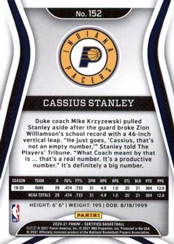 2020-21 Panini Certified #152 Cassius Stanley Back