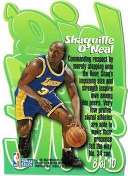 1996-97 SkyBox Z-Force - BMOC Z-Peat #8 Shaquille O'Neal Back