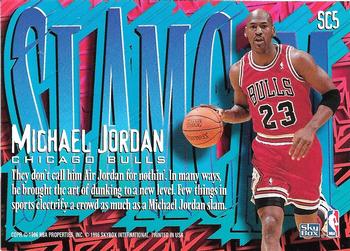1996-97 SkyBox Z-Force - Slam Cam #SC5 Michael Jordan Back