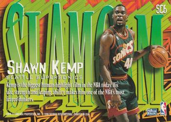 1996-97 SkyBox Z-Force - Slam Cam #SC6 Shawn Kemp Back