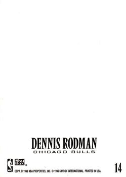 1996-97 SkyBox Z-Force - Z-Cling #14 Dennis Rodman Back