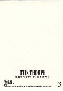 1996-97 SkyBox Z-Force - Z-Cling #28 Otis Thorpe Back