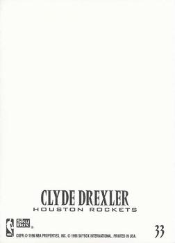 1996-97 SkyBox Z-Force - Z-Cling #33 Clyde Drexler Back