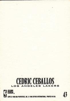 1996-97 SkyBox Z-Force - Z-Cling #43 Cedric Ceballos Back