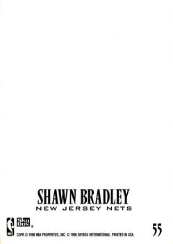 1996-97 SkyBox Z-Force - Z-Cling #55 Shawn Bradley Back