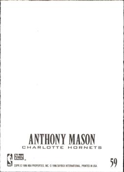 1996-97 SkyBox Z-Force - Z-Cling #59 Anthony Mason Back