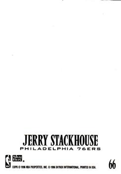 1996-97 SkyBox Z-Force - Z-Cling #66 Jerry Stackhouse Back