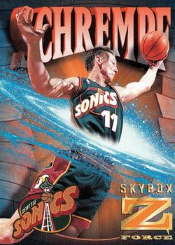 1996-97 SkyBox Z-Force - Z-Cling #85 Detlef Schrempf Front