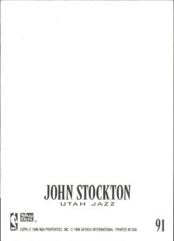 1996-97 SkyBox Z-Force - Z-Cling #91 John Stockton Back