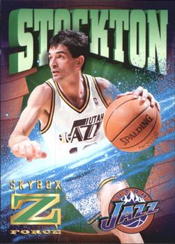 1996-97 SkyBox Z-Force - Z-Cling #91 John Stockton Front