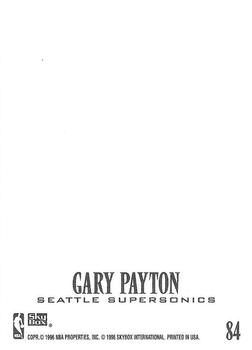 1996-97 SkyBox Z-Force - Z-Cling #84 Gary Payton Back