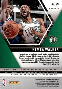 2019-20 Panini Mosaic - Red Wave Prizm #99 Kemba Walker Back