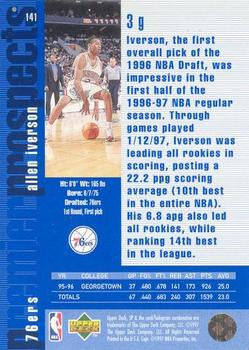 1996-97 SP #141 Allen Iverson Back