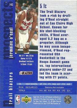 1996-97 SP #143 Jermaine O'Neal Back