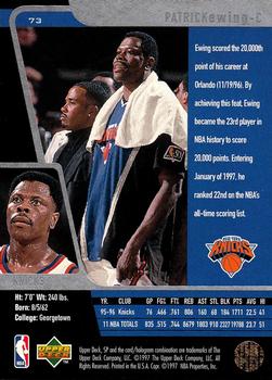 1996-97 SP #73 Patrick Ewing Back
