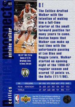 1996-97 SP #127 Antoine Walker Back