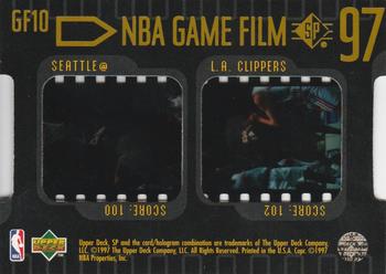 1996-97 SP - Game Film #GF10 Shawn Kemp Back
