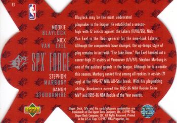 1996-97 SP - SPx Force #F3 Mookie Blaylock / Nick Van Exel / Stephon Marbury / Damon Stoudamire Back