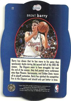1996 SPx #22 Brent Barry  Back