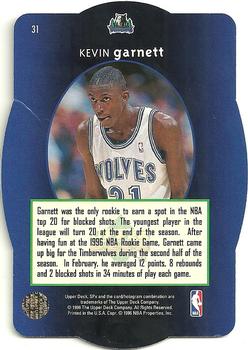 1996 SPx #31 Kevin Garnett  Back