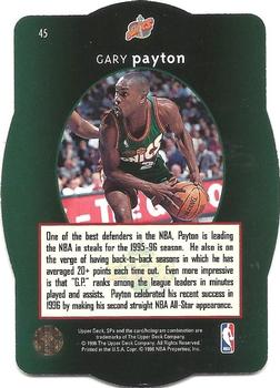 1996 SPx #45 Gary Payton  Back