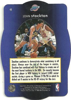 1996 SPx #48 John Stockton  Back