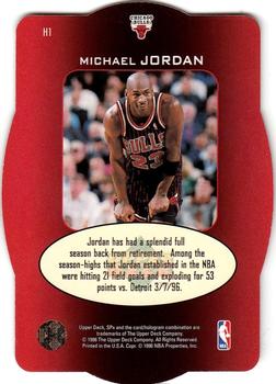 1996 SPx - Holoview Heroes #H1 Michael Jordan Back