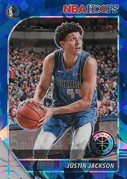 2019-20 Hoops Premium Stock - Prizms Blue Cracked Ice #44 Justin Jackson Front