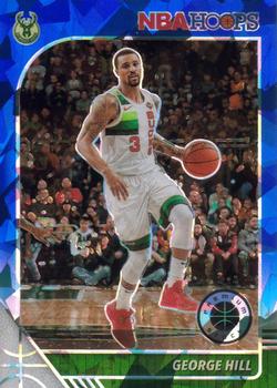 2019-20 Hoops Premium Stock - Prizms Blue Cracked Ice #93 George Hill Front