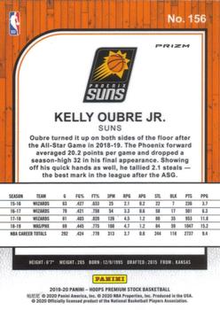2019-20 Hoops Premium Stock - Prizms Blue Cracked Ice #156 Kelly Oubre Jr. Back