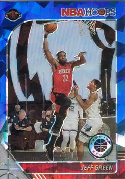 2019-20 Hoops Premium Stock - Prizms Blue Cracked Ice #198 Jeff Green Front