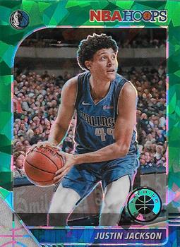 2019-20 Hoops Premium Stock - Prizms Green Cracked Ice #44 Justin Jackson Front
