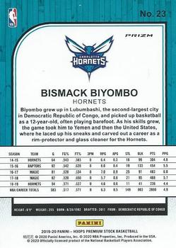 2019-20 Hoops Premium Stock - Prizms Flash #23 Bismack Biyombo Back