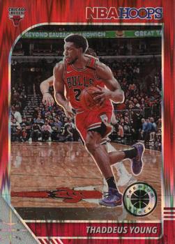 2019-20 Hoops Premium Stock - Prizms Red Flash #78 Thaddeus Young Front
