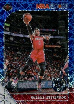 2019-20 Hoops Premium Stock - Prizms Blue Laser #129 Russell Westbrook Front