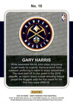 2019-20 Hoops Premium Stock - Backstage Pass #10 Gary Harris Back