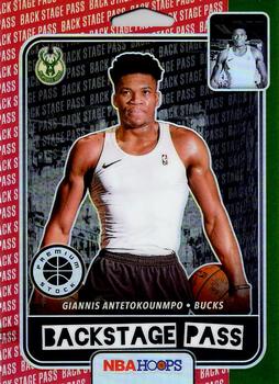 2019-20 Hoops Premium Stock - Backstage Pass Red #9 Giannis Antetokounmpo Front