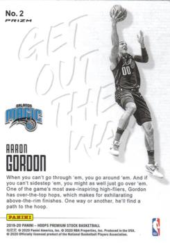 2019-20 Hoops Premium Stock - Get Out The Way Purple #2 Aaron Gordon Back