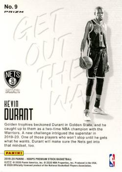 2019-20 Hoops Premium Stock - Get Out The Way Orange #9 Kevin Durant Back