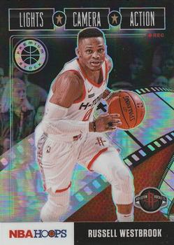 2019-20 Hoops Premium Stock - Lights Camera Action Holo #13 Russell Westbrook Front