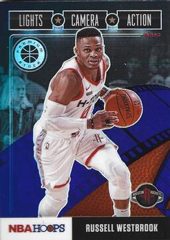 2019-20 Hoops Premium Stock - Lights Camera Action Purple #13 Russell Westbrook Front