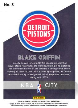 2019-20 Hoops Premium Stock - NBA City #8 Blake Griffin Back