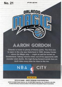 2019-20 Hoops Premium Stock - NBA City Holo #21 Aaron Gordon Back