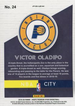 2019-20 Hoops Premium Stock - NBA City Holo #24 Victor Oladipo Back