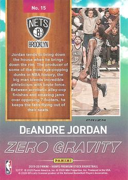 2019-20 Hoops Premium Stock - Zero Gravity Red #15 DeAndre Jordan Back