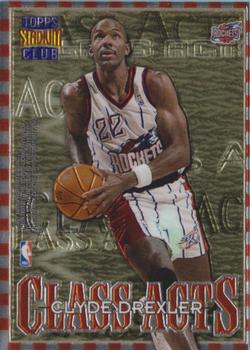 1996-97 Stadium Club - Class Acts #CA7 Clyde Drexler / Hakeem Olajuwon Front