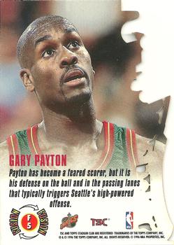 1996-97 Stadium Club - Fusion #F5 Gary Payton Back