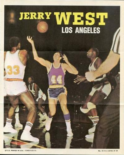 1970-71 Topps - Poster #15 Jerry West Front
