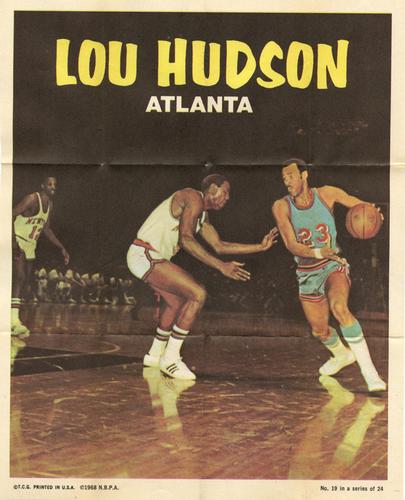 1970-71 Topps - Poster #19 Lou Hudson Front